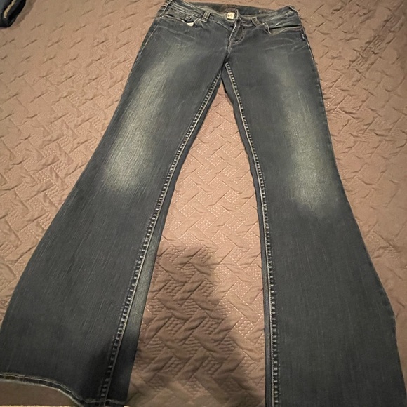 Silver Aiko jeans size 31x35 - Picture 1 of 4